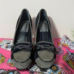 Grey and Black Pumps